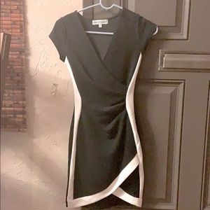 Black and white midi dress